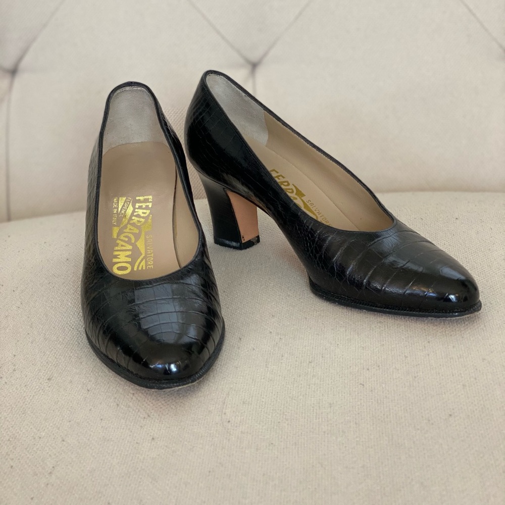 Salvatore Ferragamo Alligator Pumps